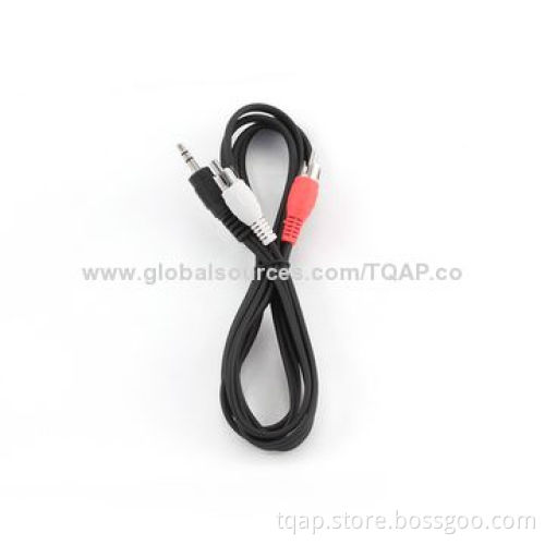 3.5mm stereo to RCA plug cable, 2.5m